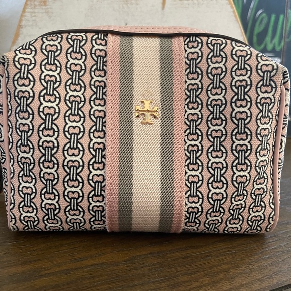 Tory Burch Gemini Link Mini Canvas Cosmetic Case - Picture 1 of 4